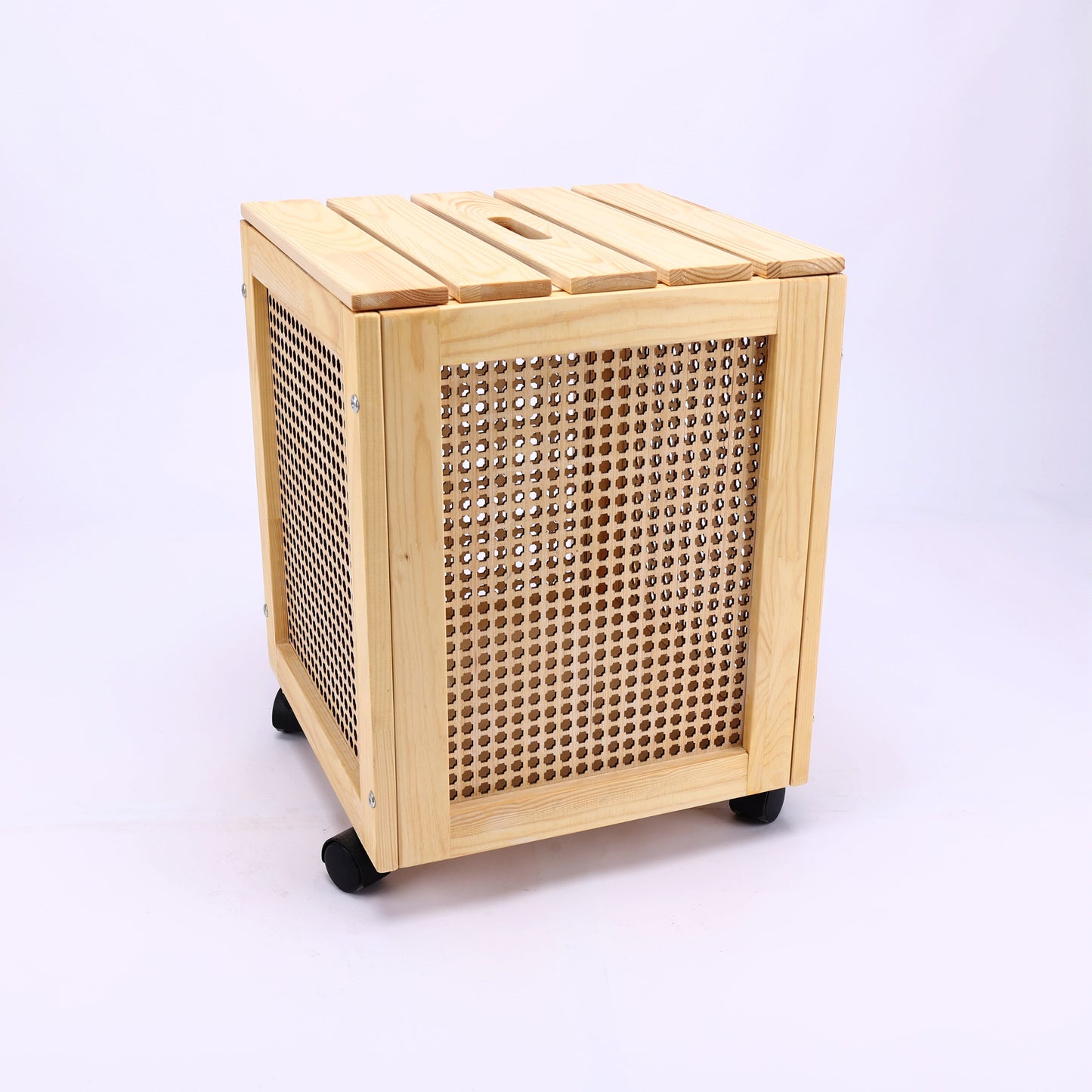 Wooden Storage Box with Wheels
